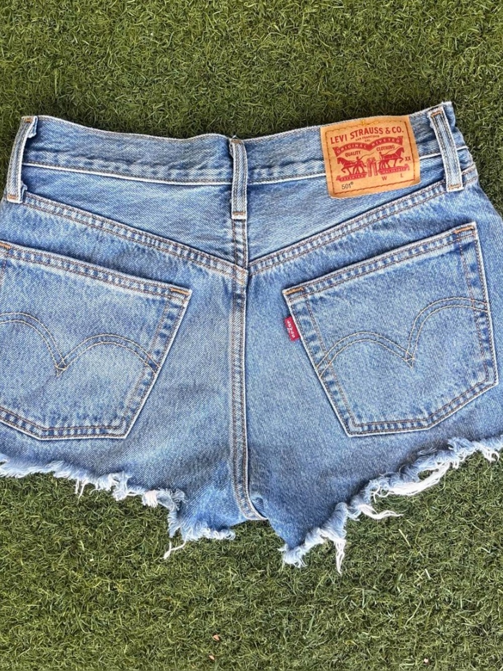 Levi's Women's Light Blue Denim Cutoff Shorts